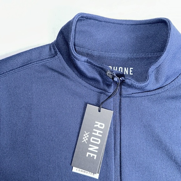 Rhone Commuter 1/4 Zip Pullover Trekking Navy Blue Men's NWT - Picture 7 of 10
